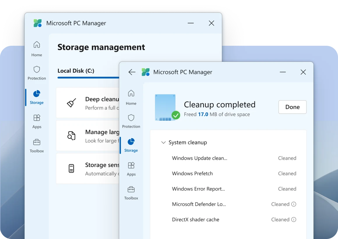 Manage your storage